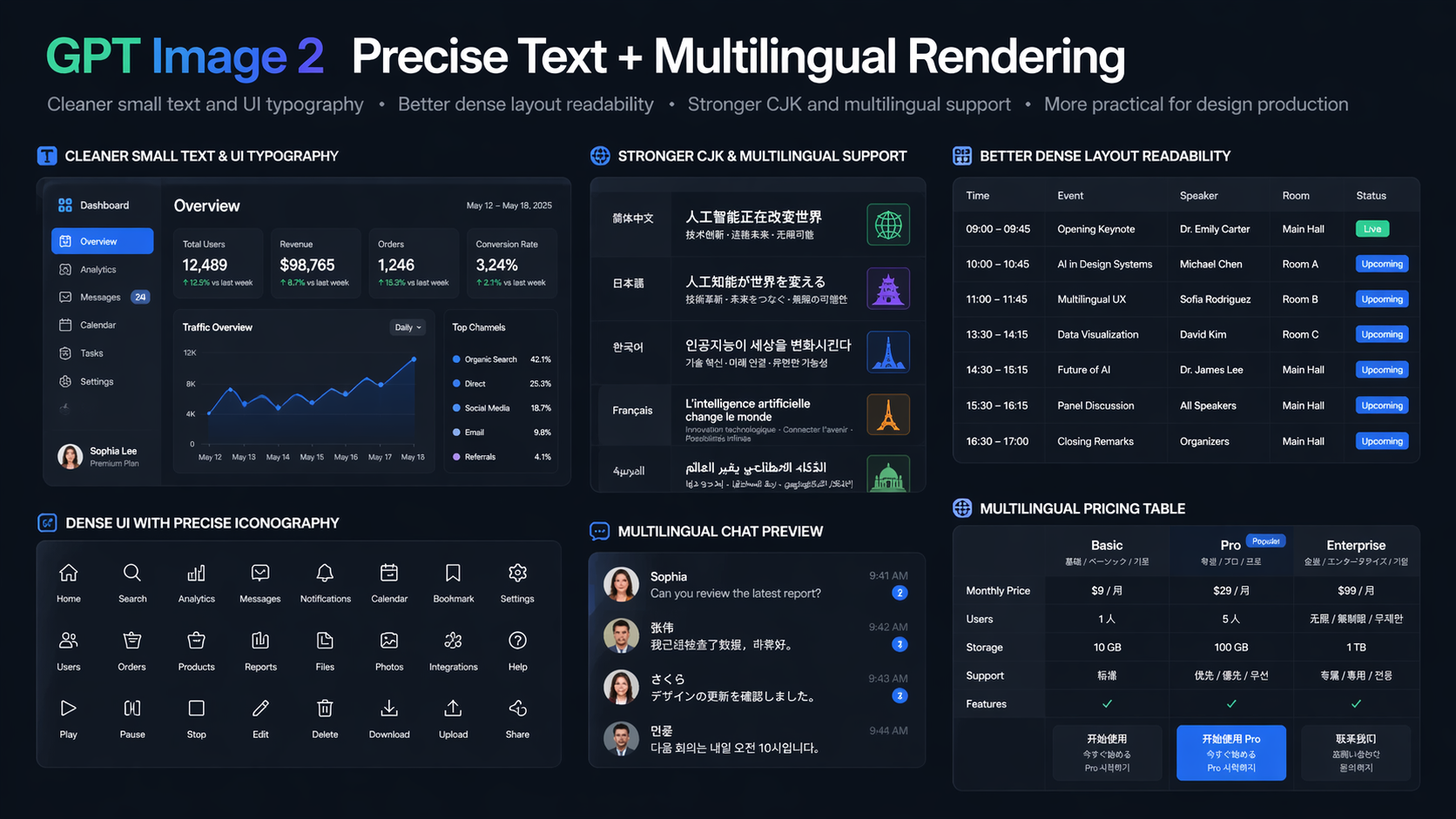 Precise Text + Multilingual Rendering