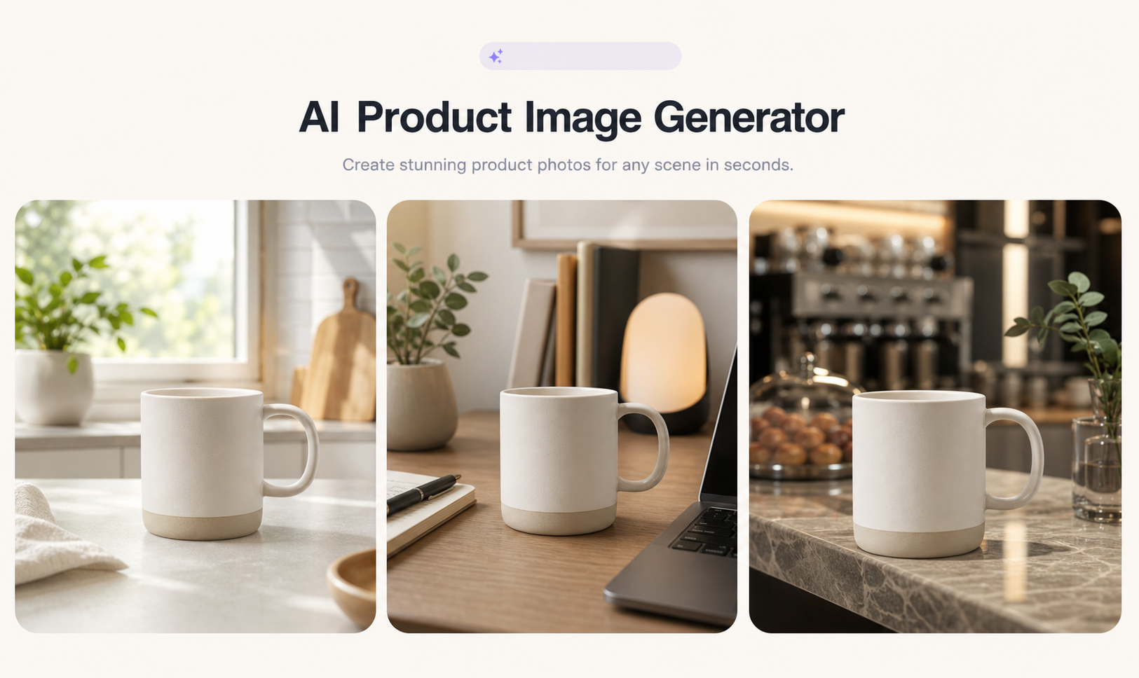 Ecommerce product scenes generated with AI