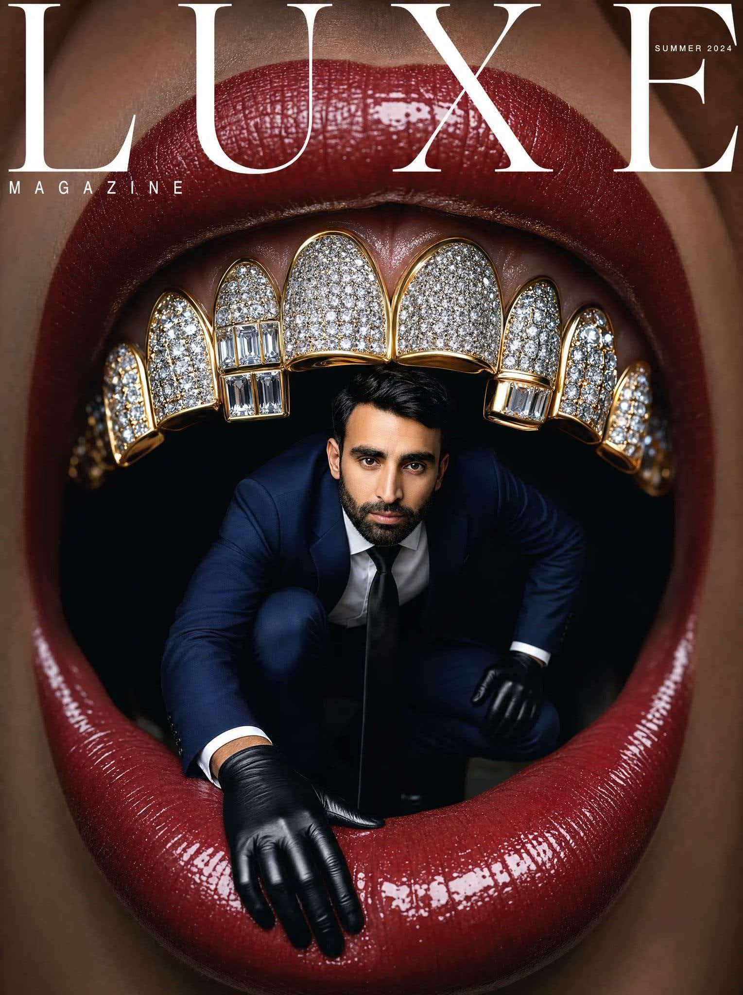 Surreal Diamond Grillz Magazine Cover