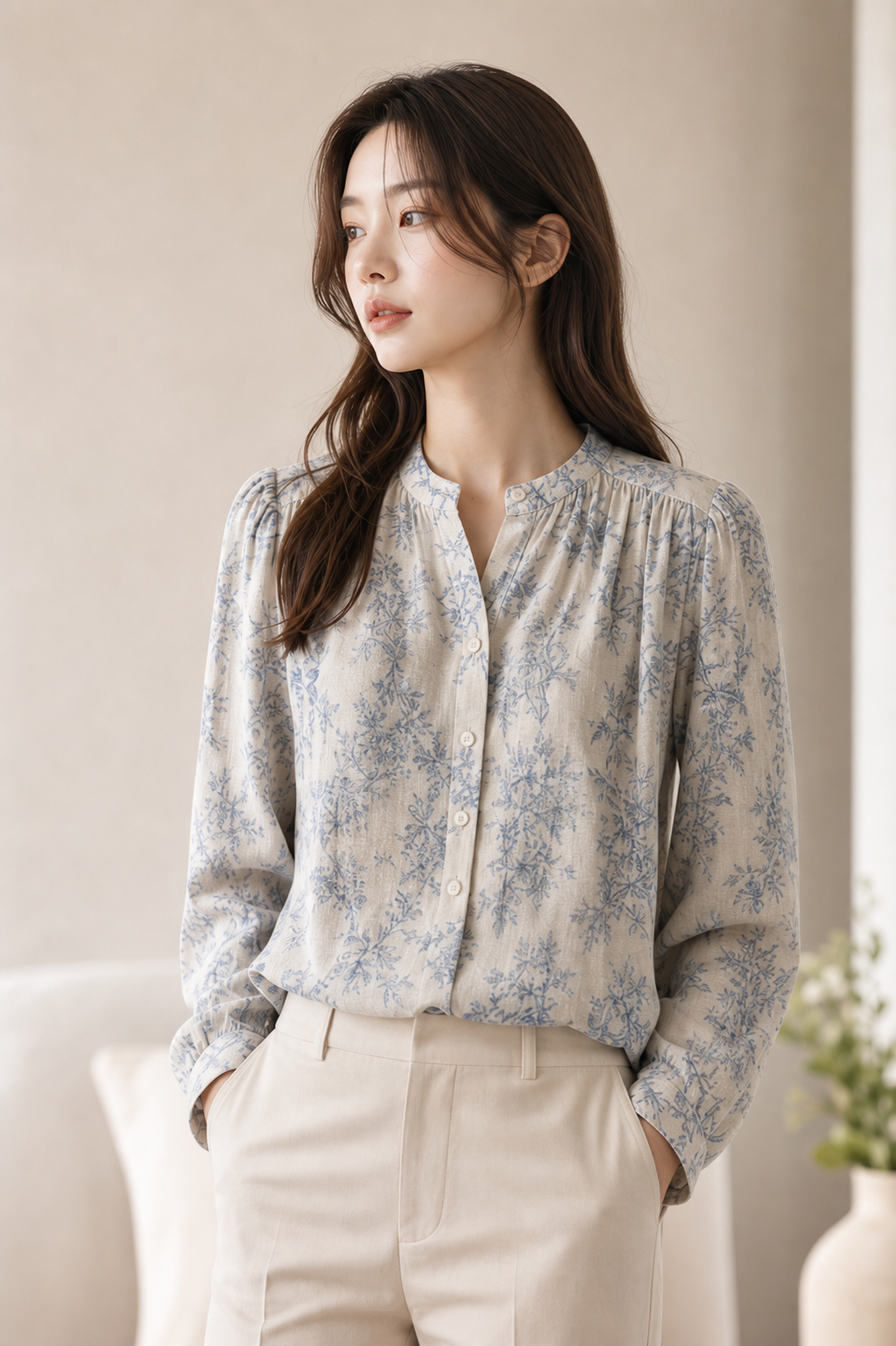 Commercial fashion model image created from a product reference