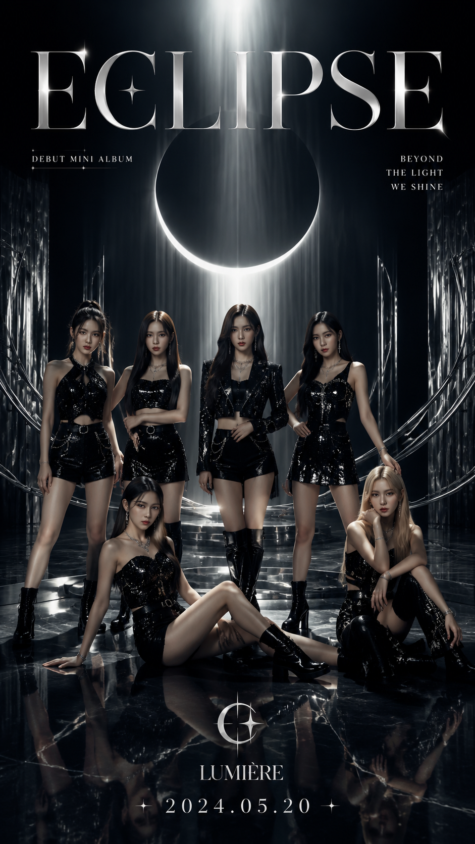 K-pop debut mini-album cover: “ECLIPSE” GPT Image 2