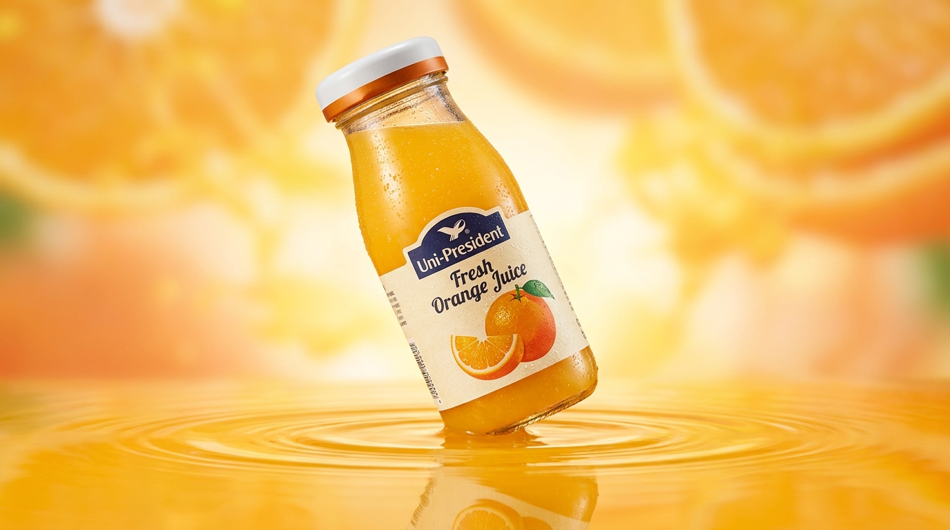 Commercial beverage photography (Uni-President) Nano Banana 2